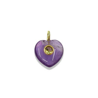 Heart- shaped pendant with natural stone