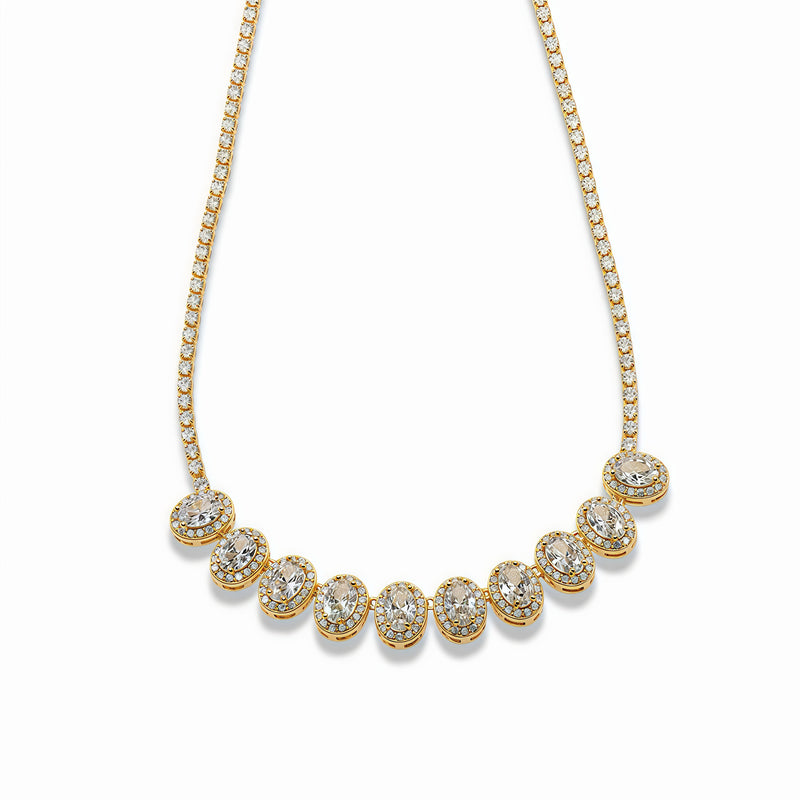 Oval Cubic Zirconia Necklace & Earring Set