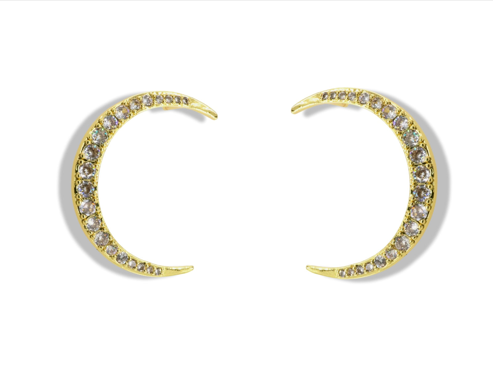 CZ Moon Earrings for Women