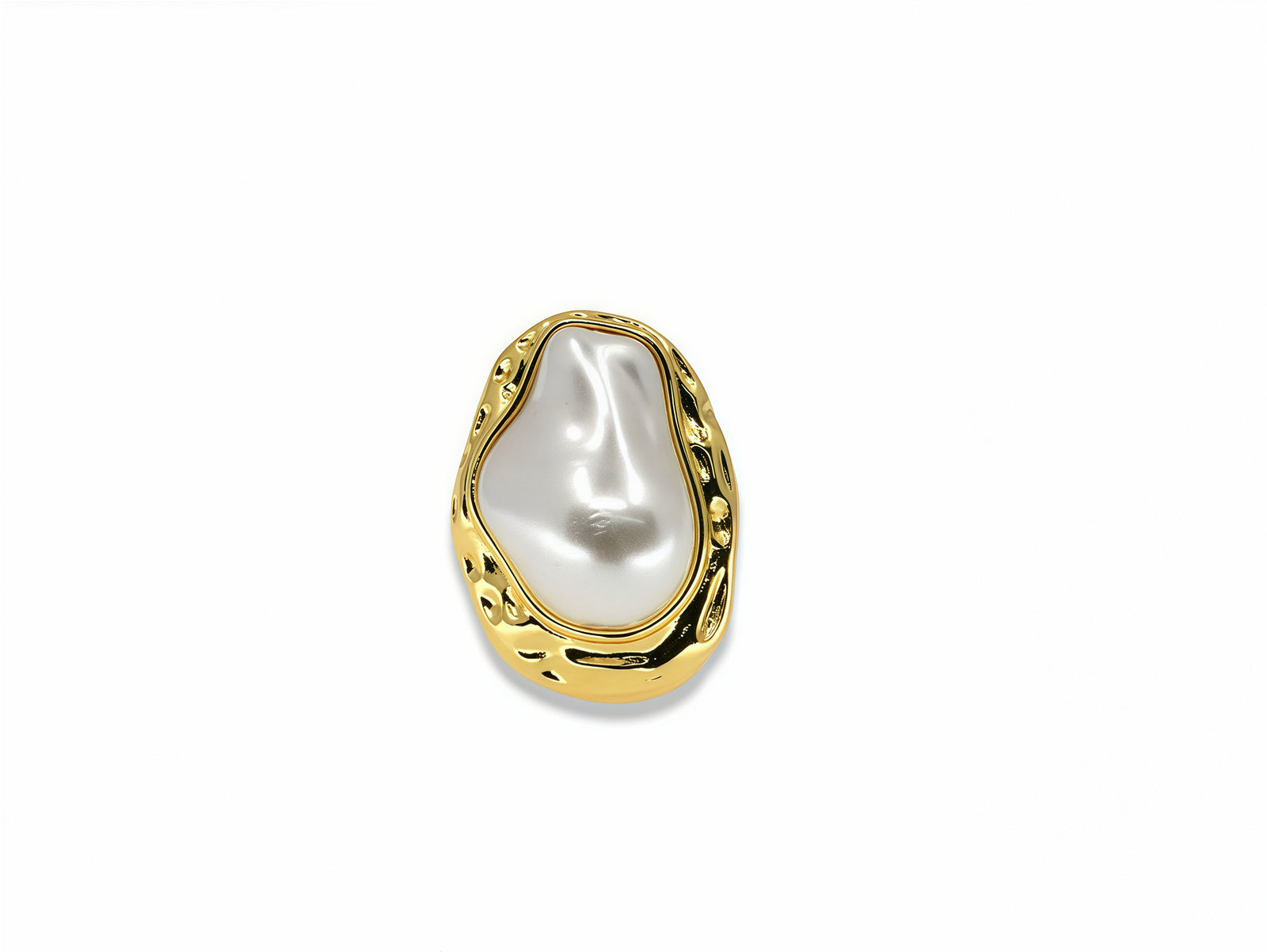 Gold Baroque Pearl Ring