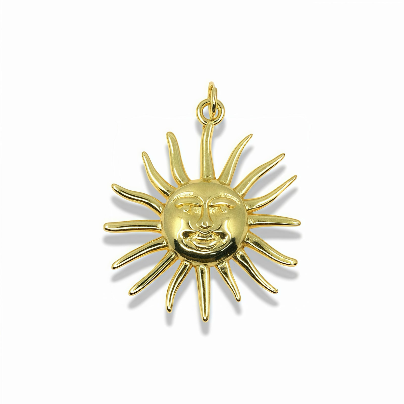 14K Gold Filled Radiant Sun Pendant