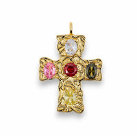 Celestial Cross Pendant – 14K Gold Filled