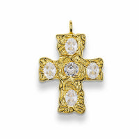 Celestial Cross Pendant – 14K Gold Filled