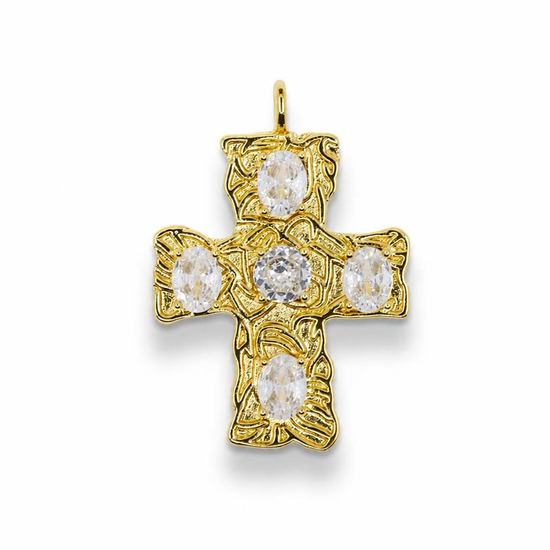 Celestial Cross Pendant – 14K Gold Filled