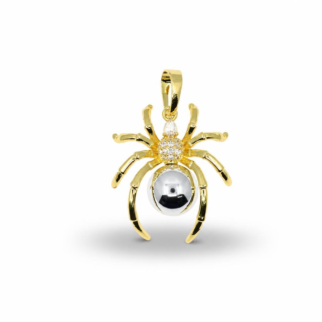 Golden Spider Statement Pendant – 14K Gold Filled