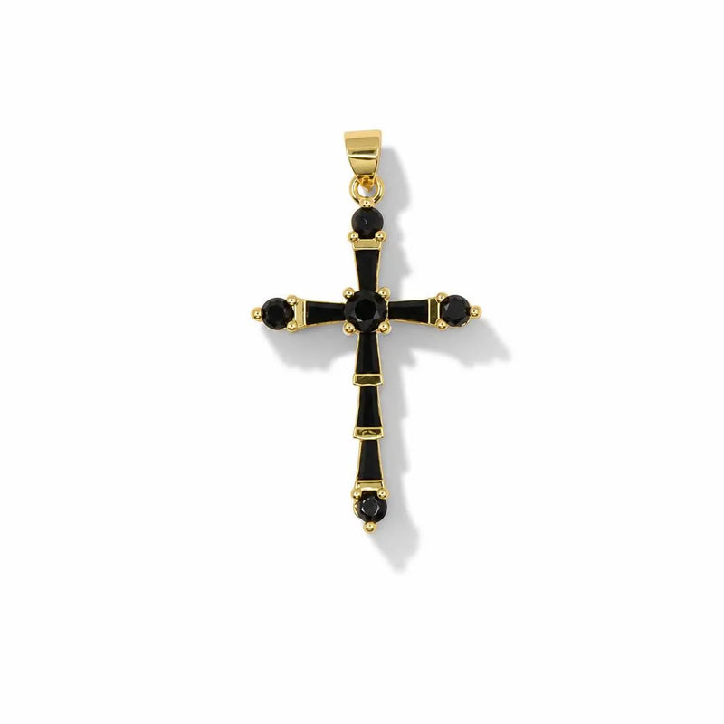 Gemstone Cross Pendant – 14K Gold Filled