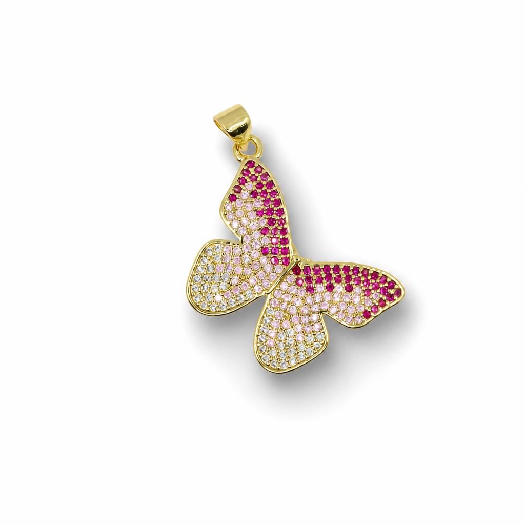 Ombré Butterfly Pendant – 14K Gold Filled
