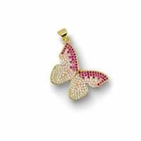 Ombré Butterfly Pendant – 14K Gold Filled