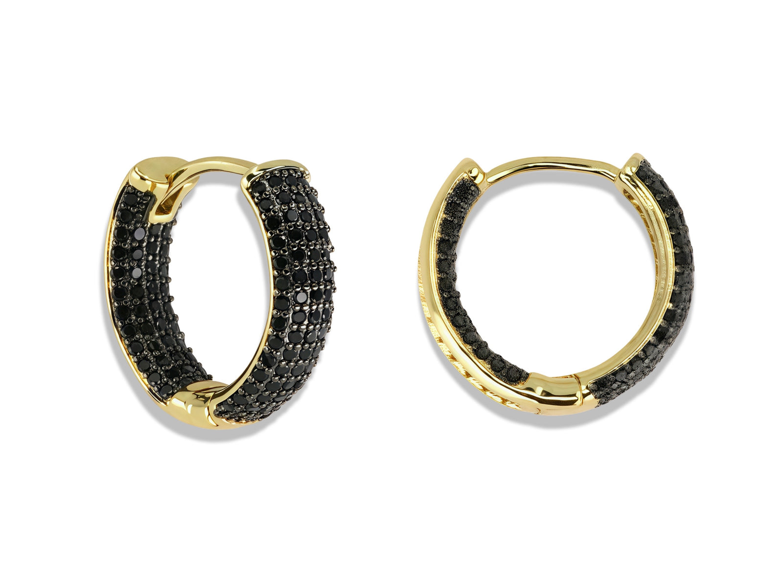 14k Gold Filled Pavé Crystal Hoop Earrings