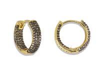 14k Gold Filled Pavé Crystal Hoop Earrings