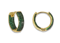 14k Gold Filled Pavé Crystal Hoop Earrings