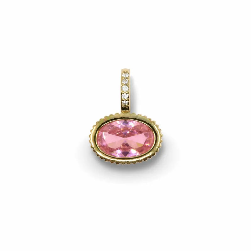 Oval Gemstone Pendant – 14K Gold Filled