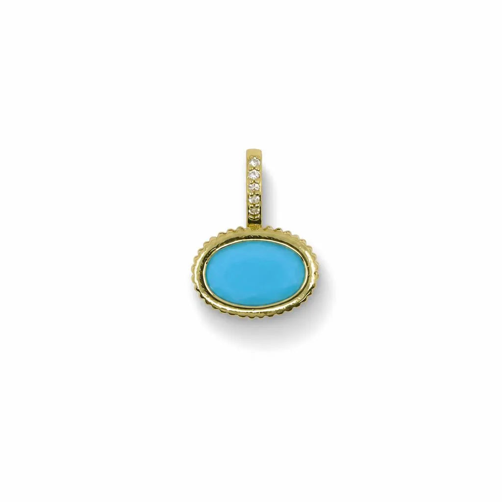 Oval Gemstone Pendant – 14K Gold Filled