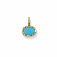 Oval Gemstone Pendant – 14K Gold Filled