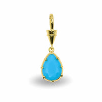 Teardrop Gemstone Charm Pendant – 14K Gold Filled