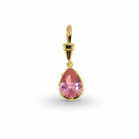 Teardrop Gemstone Charm Pendant – 14K Gold Filled