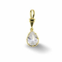 Teardrop Gemstone Charm Pendant – 14K Gold Filled