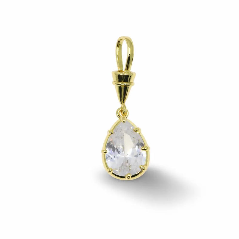 Teardrop Gemstone Charm Pendant – 14K Gold Filled