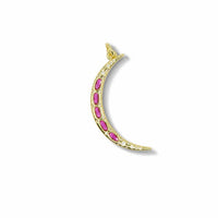 Gemstone Crescent Moon Pendant – 14K Gold Filled