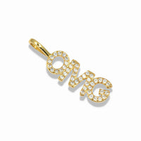 14k Gold Plated Crystal Word Pendant Collection
