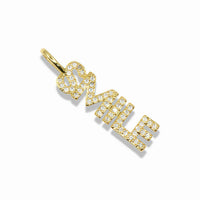 14k Gold Plated Crystal Word Pendant Collection