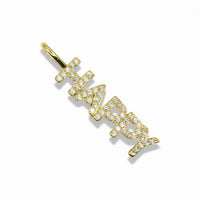 14k Gold Plated Crystal Word Pendant Collection