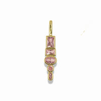 14K Gold Filled Geometric Crystal Pendant