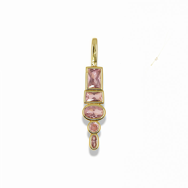 14K Gold Filled Geometric Crystal Pendant