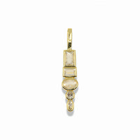 14K Gold Filled Geometric Crystal Pendant