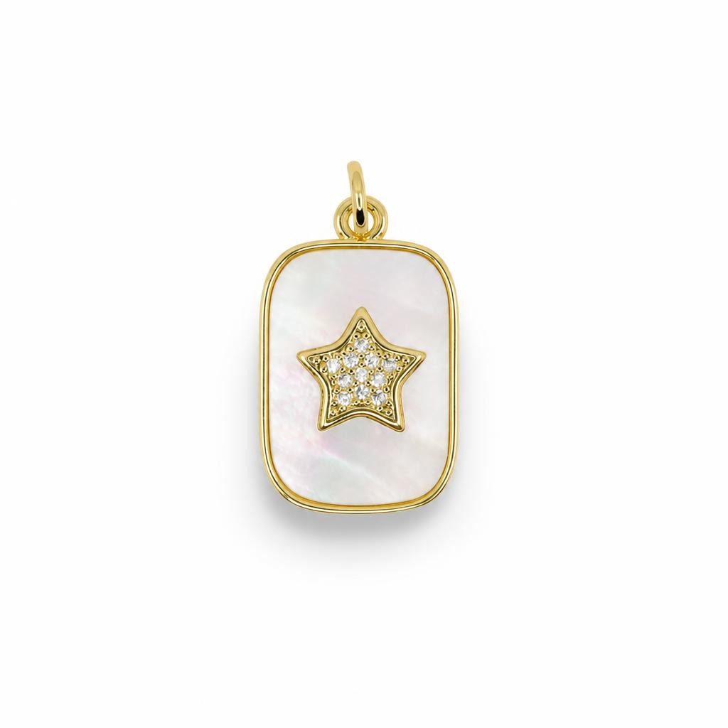 Mother of Pearl Star Pendant – 14K Gold Filled