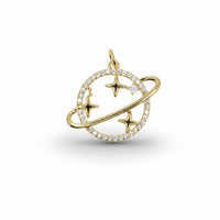Celestial Orbit & Stars Pendant – 14K Gold Filled
