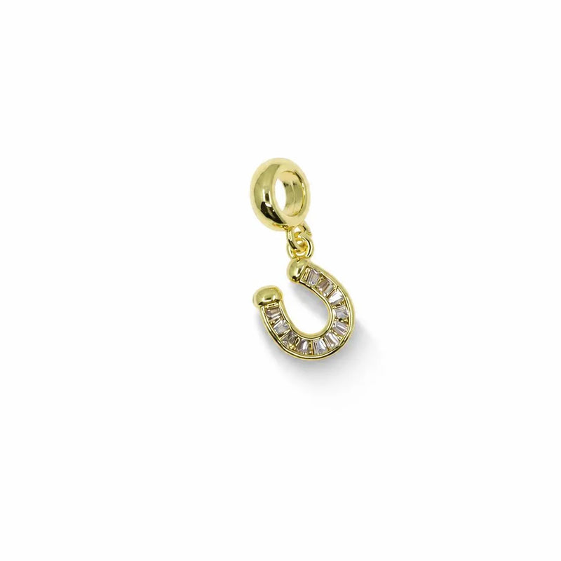 Crystal Horseshoe Charm – 14K Gold Filled