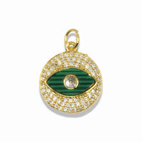 14K Gold Filled Pave Evil Eye Pendant