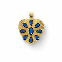 Radiant Gemstone Heart Pendant – 14K Gold Filled