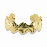 Gold Shell Bangle Bracelet