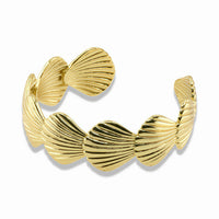 Gold Shell Bangle Bracelet