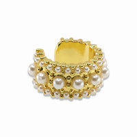 Gold Pearl Ear Cuff
