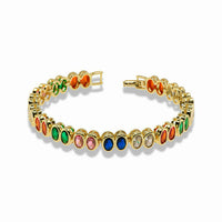 Oval tennis bracelet