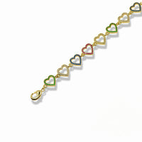Colorful Pavé Heart Bracelet
