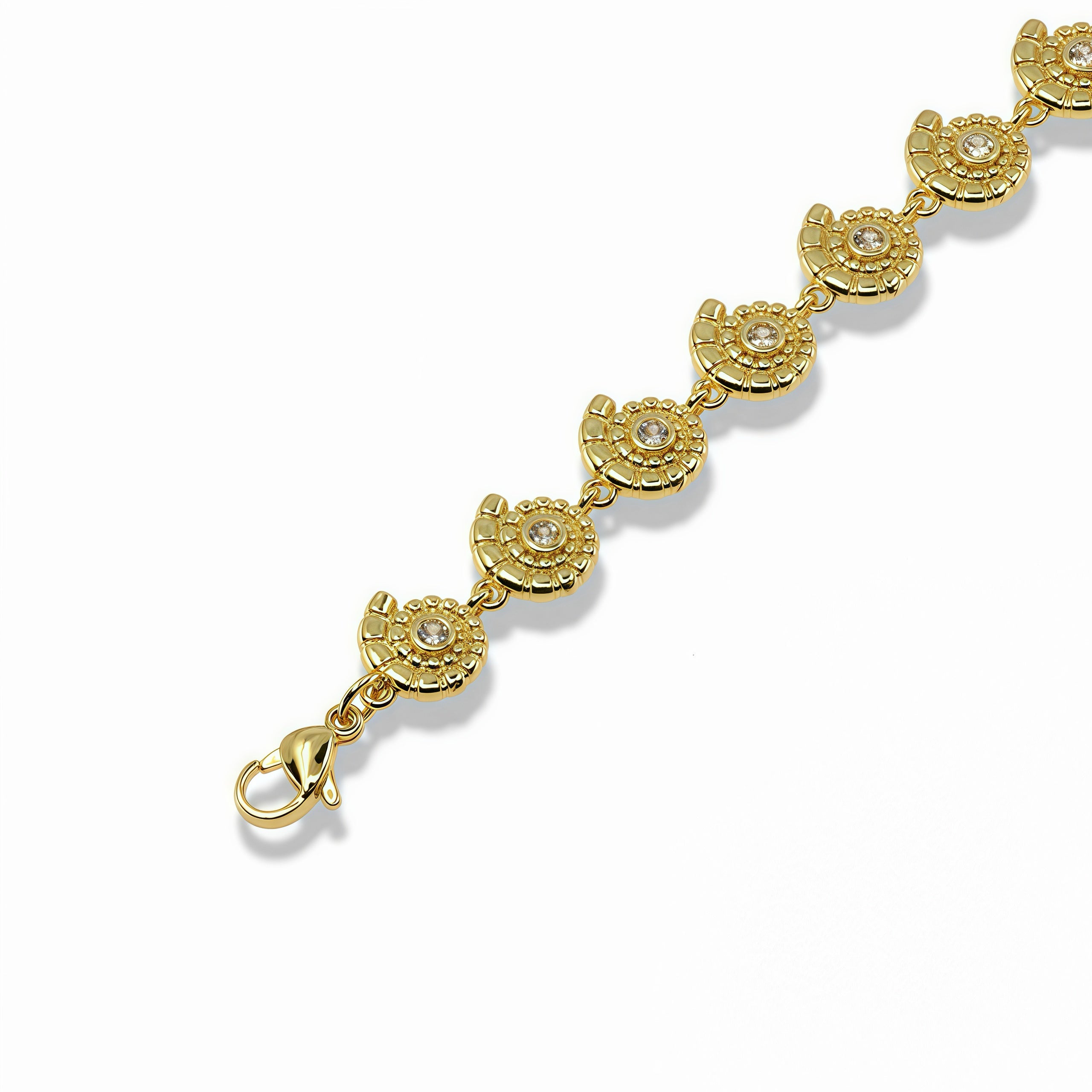 Gold Crystal Conch Shell Bracelet Secondary image