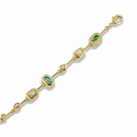 Gold Multicolor Gemstone Necklace