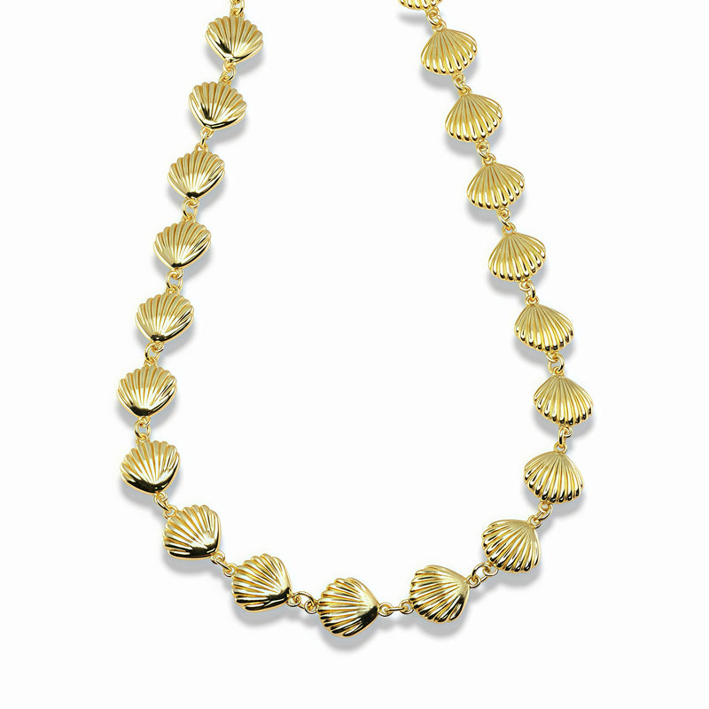 Gold Scallop Shell Necklace