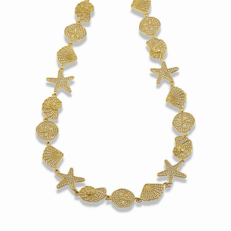 Gold Ocean Link Necklace
