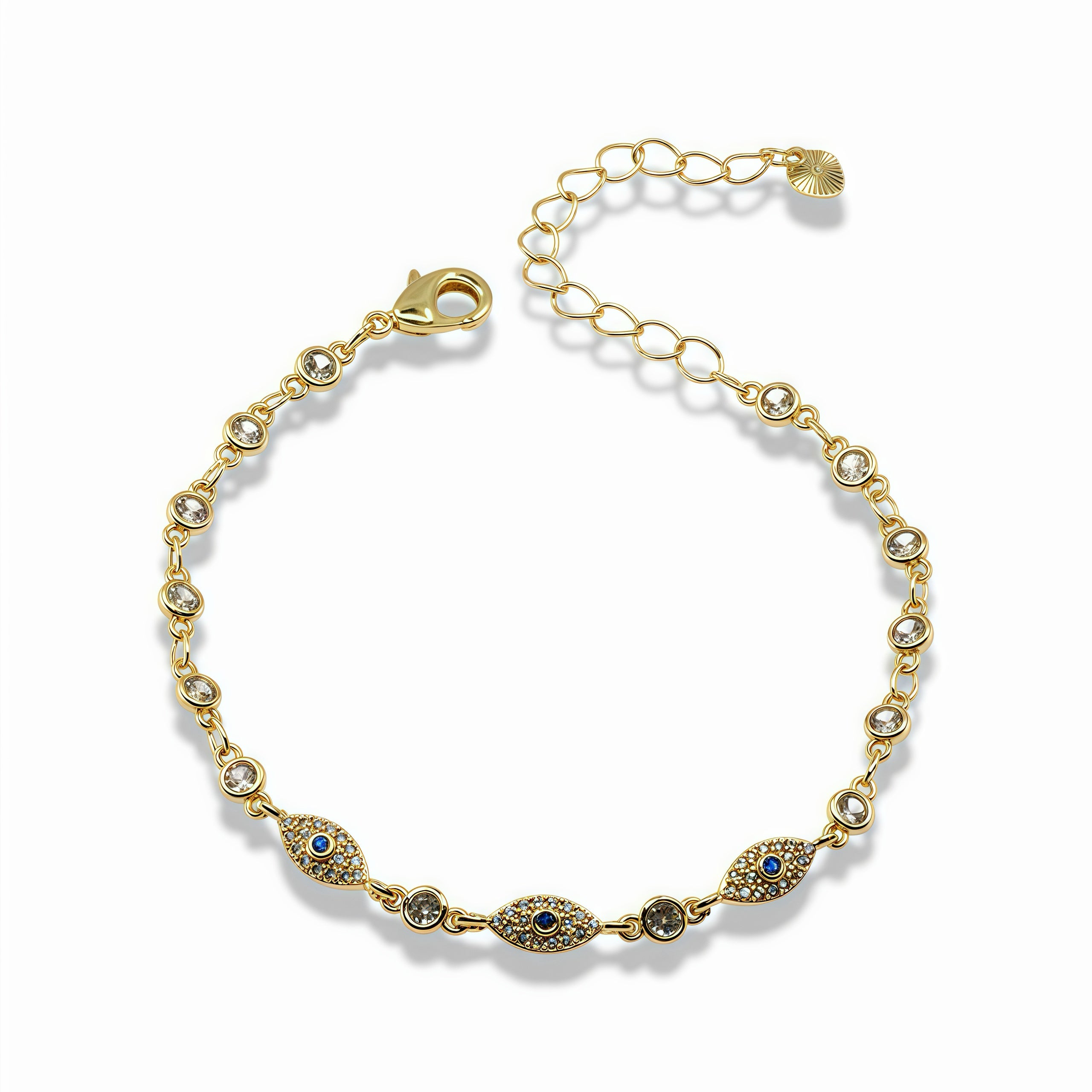 Gold Pavé Evil Eye Bracelet Main image