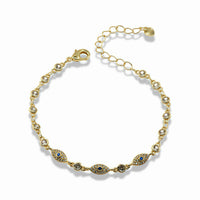 Gold Pavé Evil Eye Bracelet