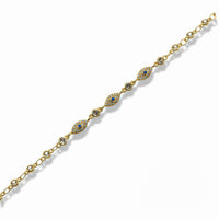 Gold Pavé Evil Eye Bracelet