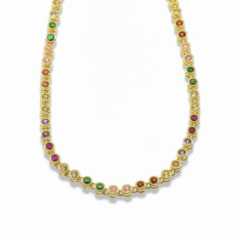 Circle Cubic Zirconia Necklace