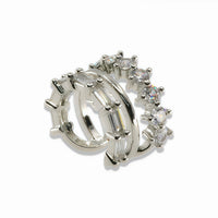 Silver Baguette & Cubic Zirconia Ear Cuff