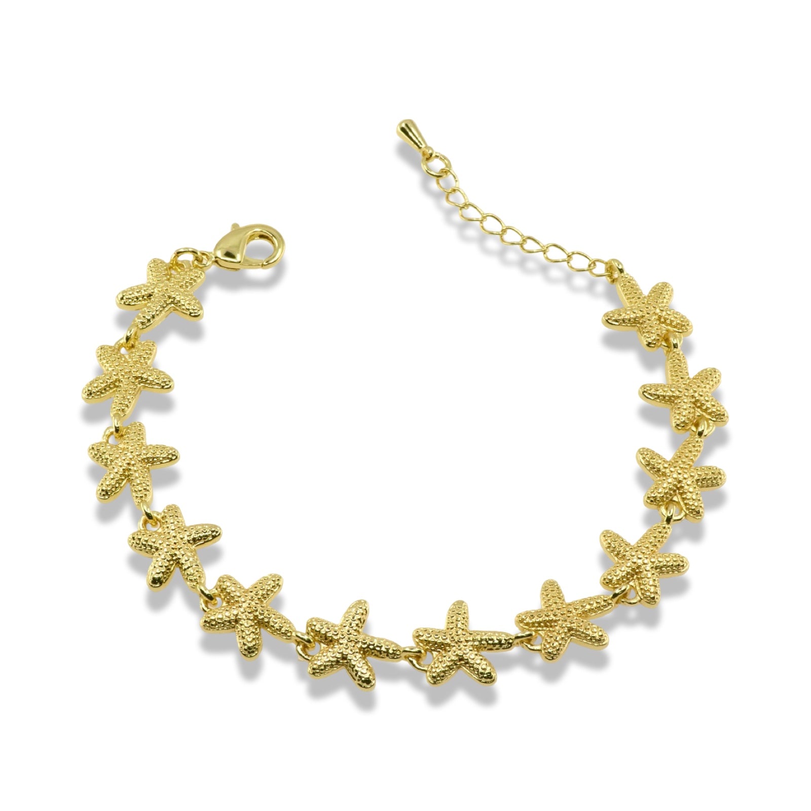 Gold Starfish Link Bracelet