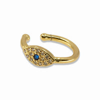 Gold Mini Evil Eye Ear Cuff